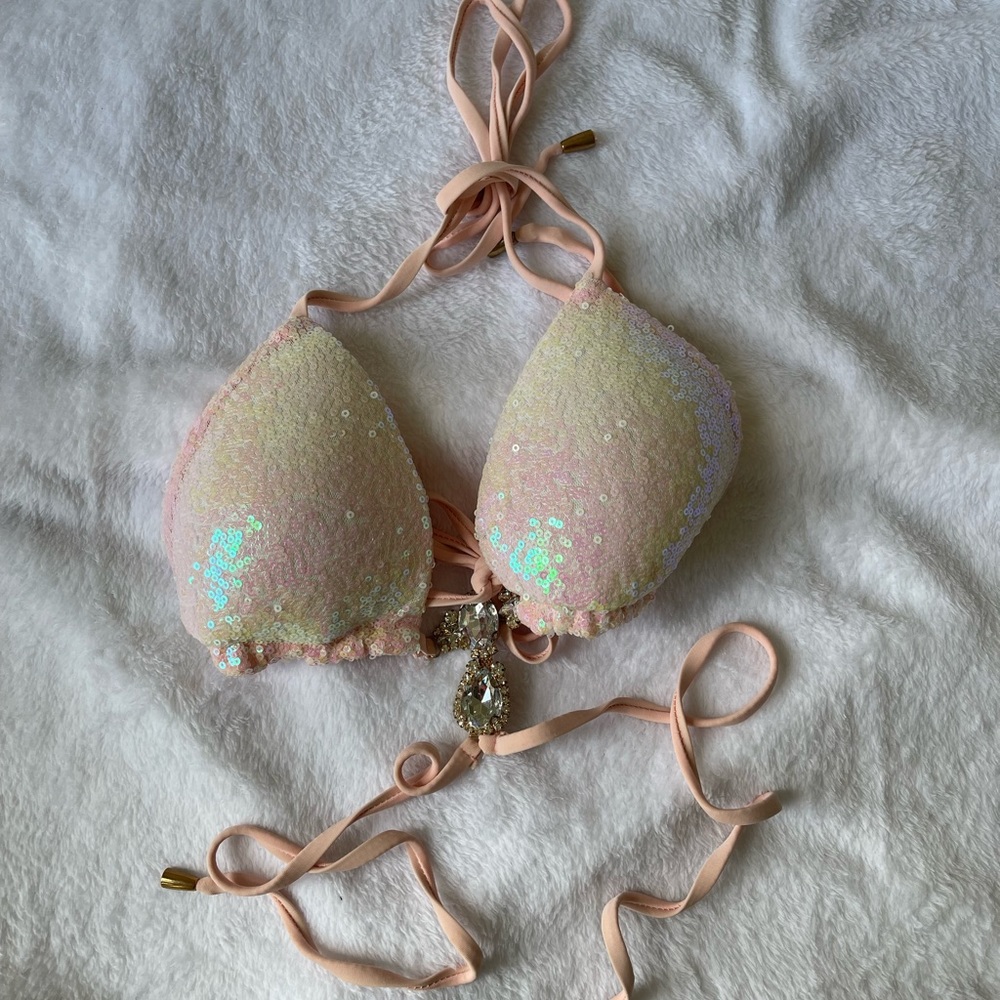 Shiny Glittery Sequin 2 Piece Bikini Set
